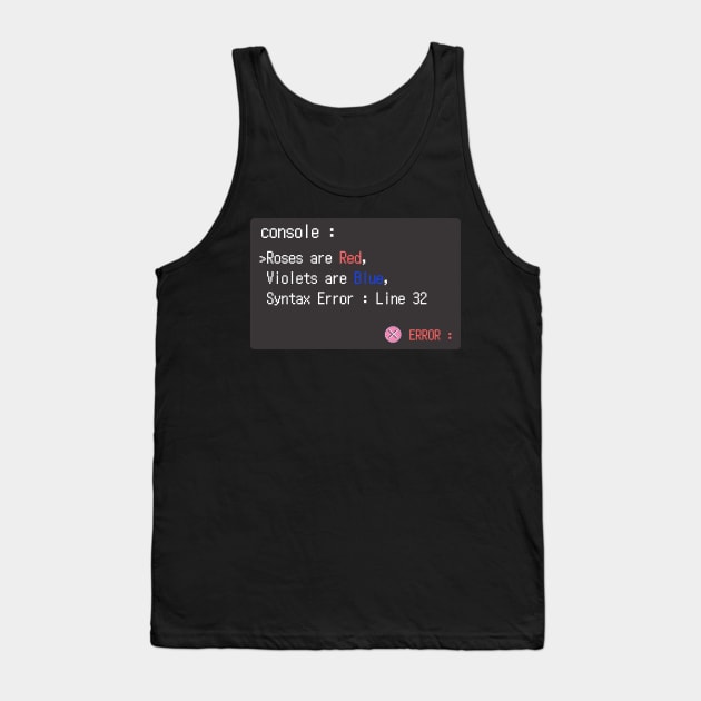 syntax error poam Tank Top by SYAO